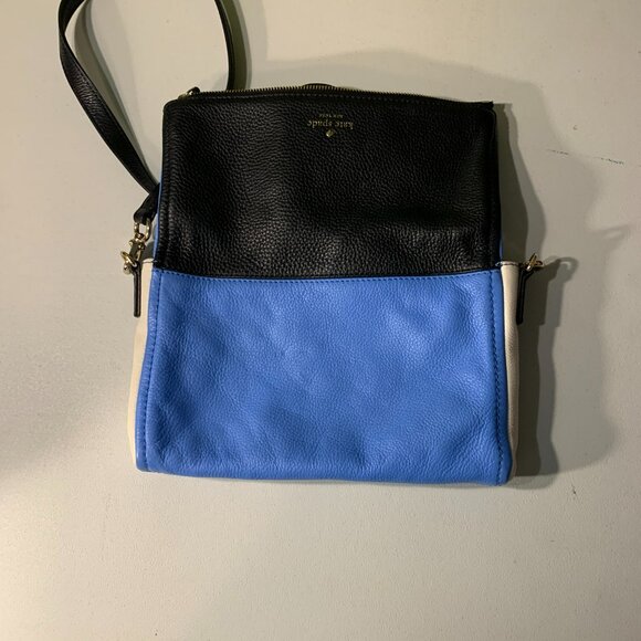 Kate Spade Black, Blue & White color-blocked folder over Crossbody - Picture 6 of 10